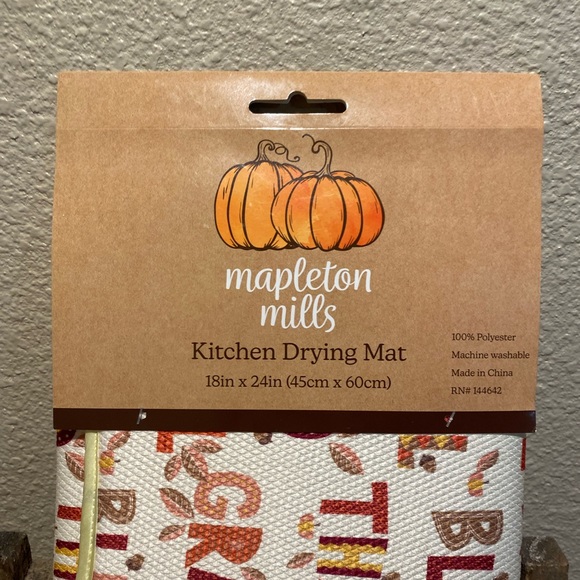 Thankful Grateful Blessed Dish Drying Mat, Fall Dish Drying Mat, Dish Drying Mat - Picture 5 of 12